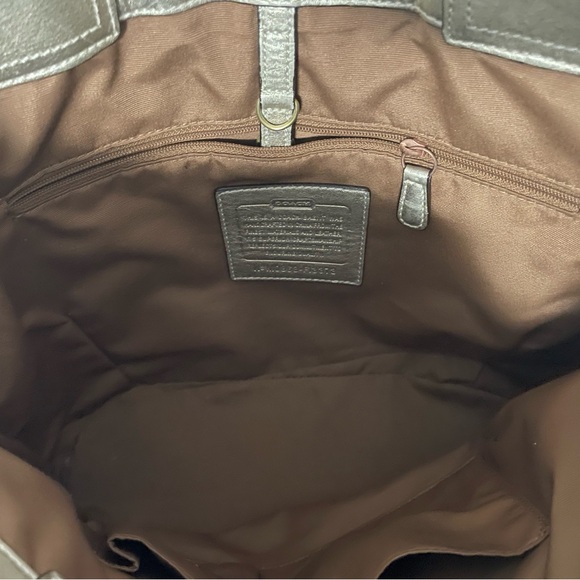Coach Tan and Gold Women's Tote Bag - Picture 7 of 10